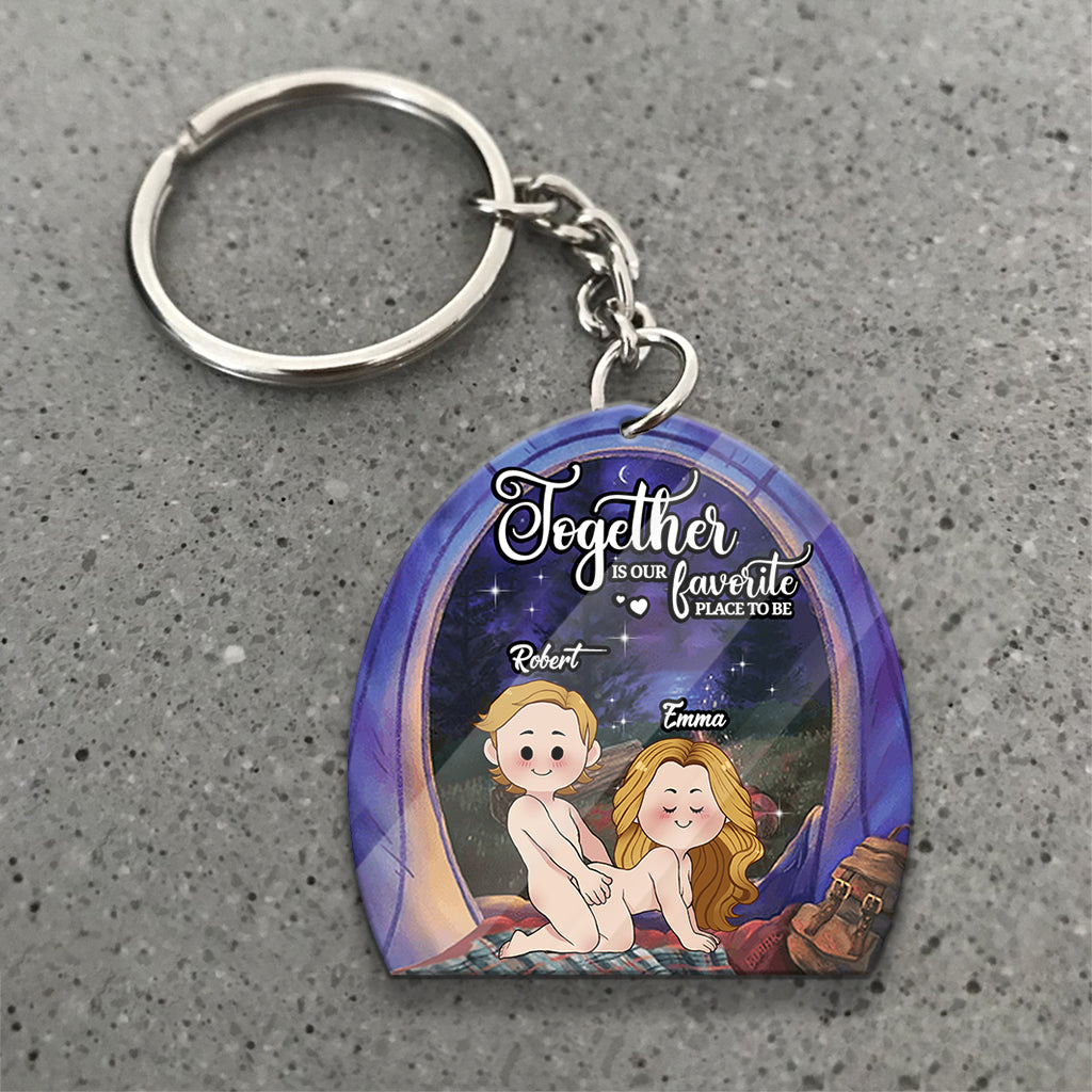 Together Is Our Favorite Place To Be - Personalized Camping Keychain