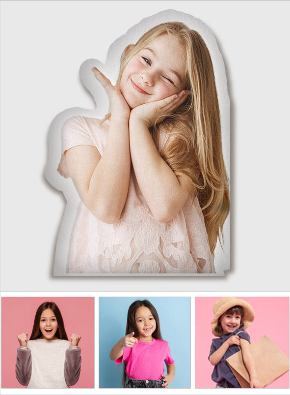 Custom Photo Humanoid - Personalized granddaughter Shaped Pillow