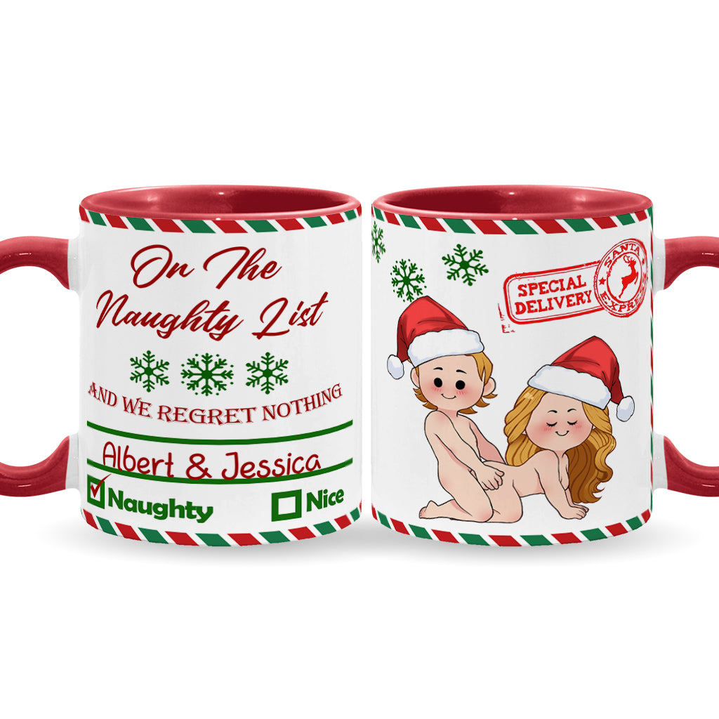 North Pole Mail Service - Personalized Couple Accent Mug