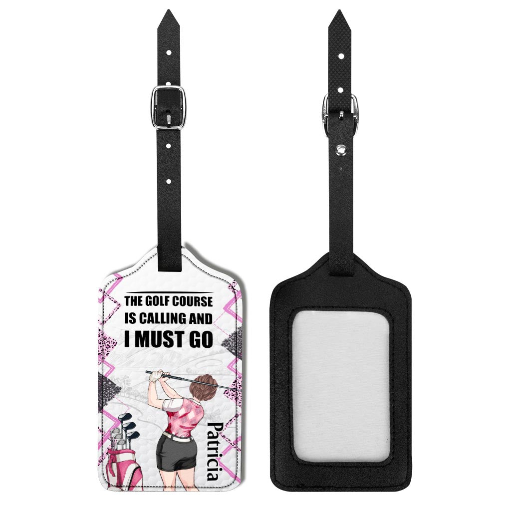 Just a girl - Personalized Golf Leather Luggage Tag