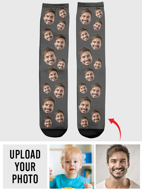Custom Face - Personalized Step Dad Socks