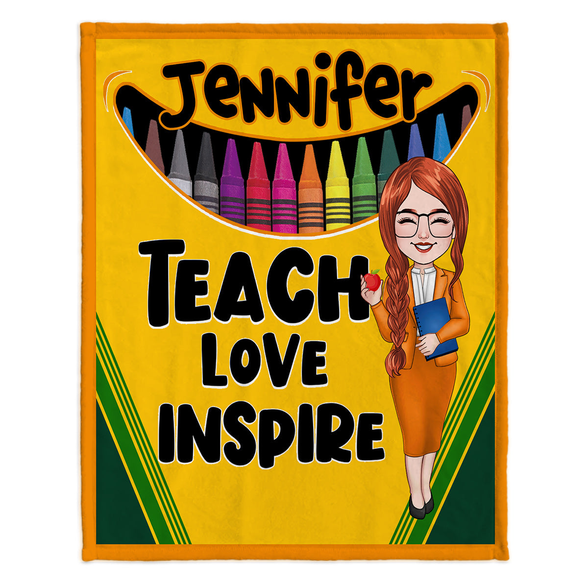 Teach Love Inspire - Personalized Teacher Blanket