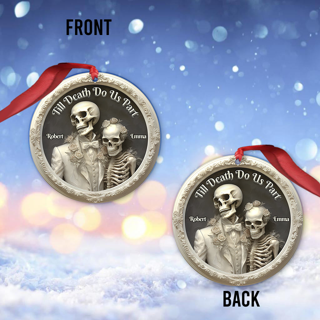 Till Death Do Us Part - Personalized Skull Ornament
