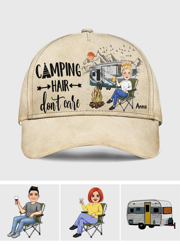 Camping Hair Don't Care - Personalized Camping Classic Cap