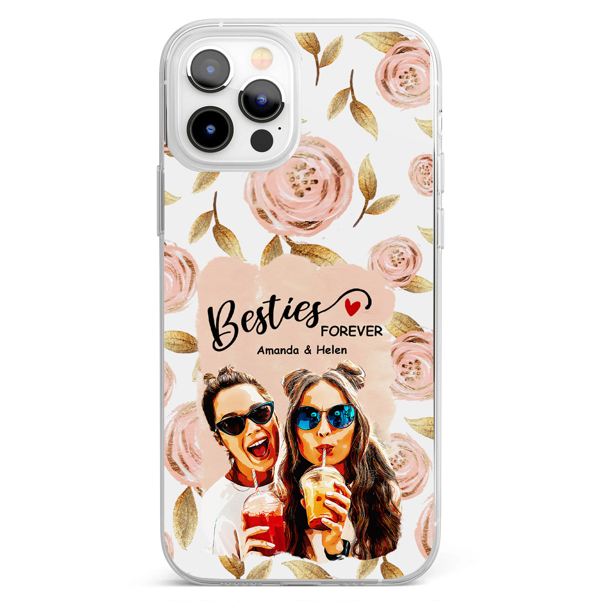 Besties Forever - Personalized Bestie Clear Phone Case