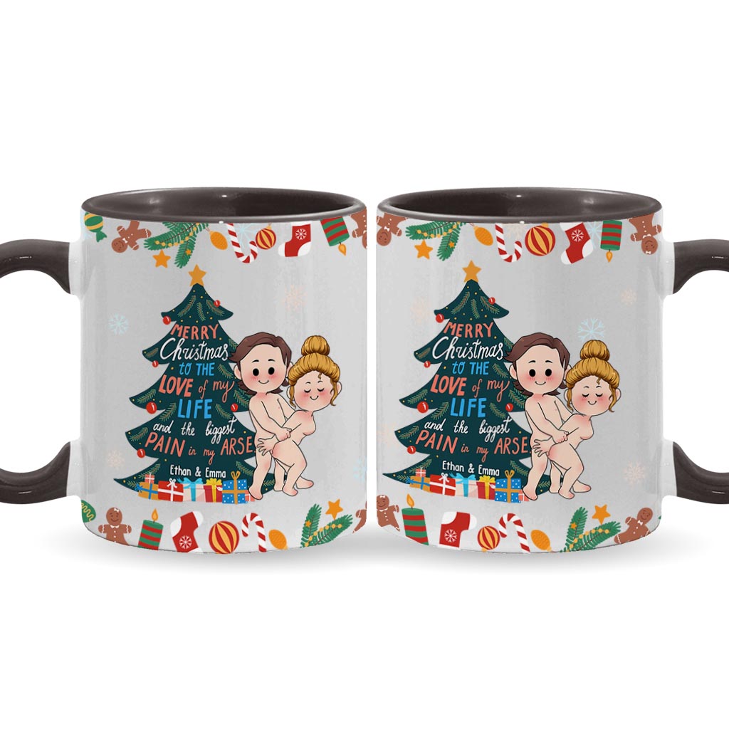 Merry Christmas To The Love Of My Life - Personalized Couple Accent Mug