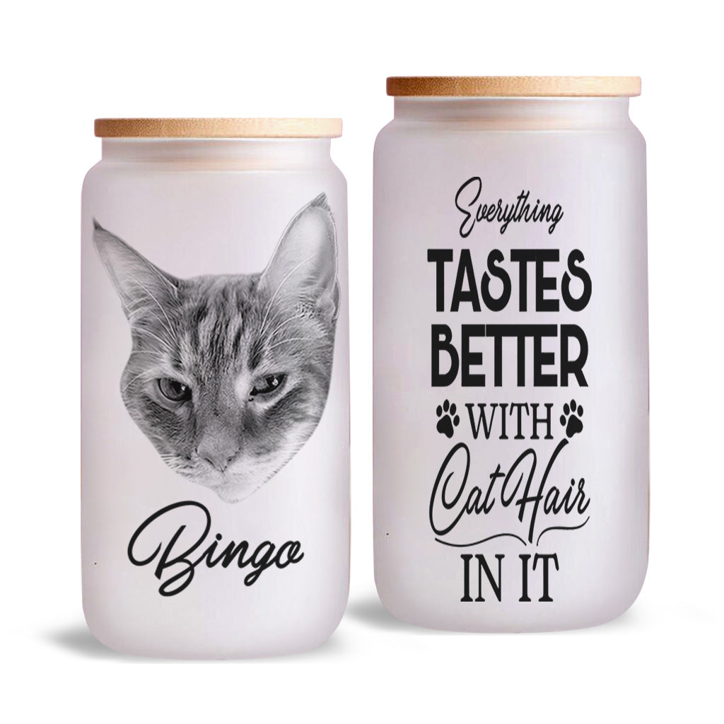 Tout a meilleur goût - Cadeau pour les amoureux des chats et des chiens - Verre à canette personnalisé
