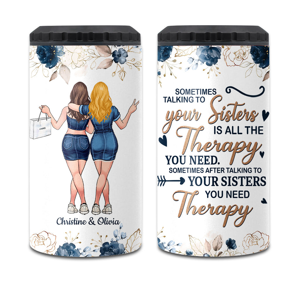 Talking To Your Sister - Personalized Bestie Can Cooler
