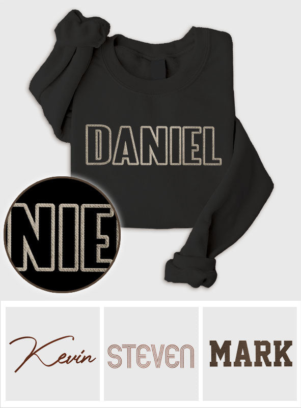 Personalisierter bestickter Pullover für Enkel mit individuellem Namen