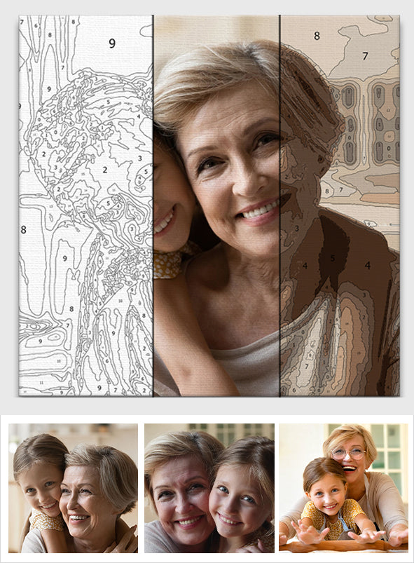 Custom Photo - Personalized Family Paint By Numbers Kit