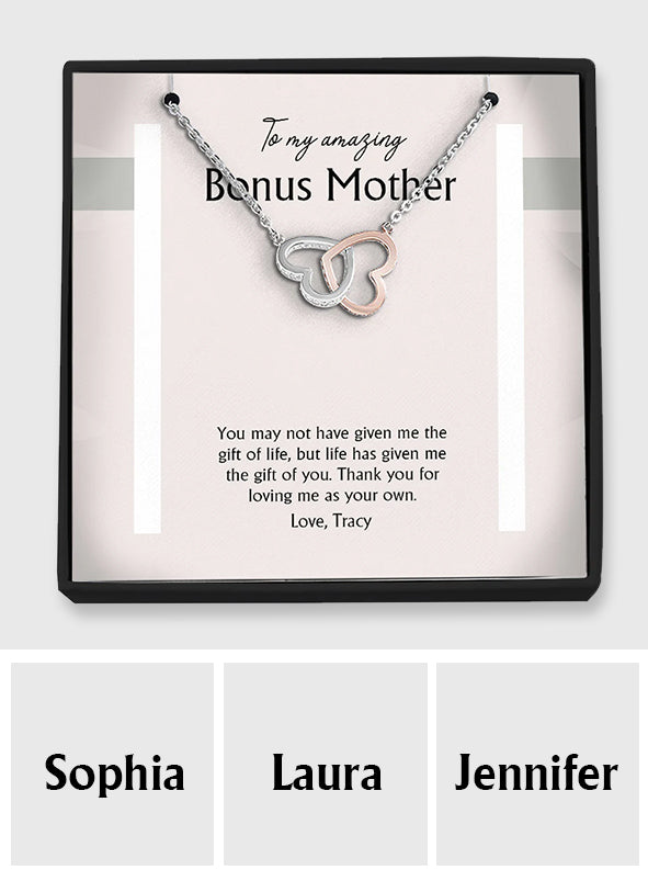 To My Amazing Bonus Mother - Personalized Step Mom Necklace