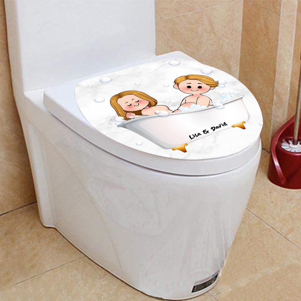 Get Naked - Personalized Couple Bathroom Curtain & Mats Set