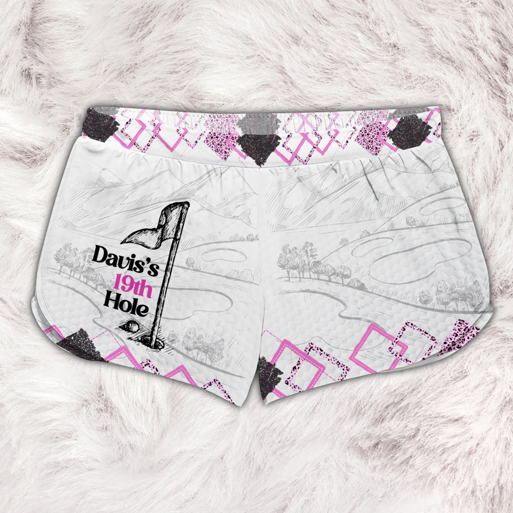 Custome Name 19th Hole - Personalized Golf Women Shorts