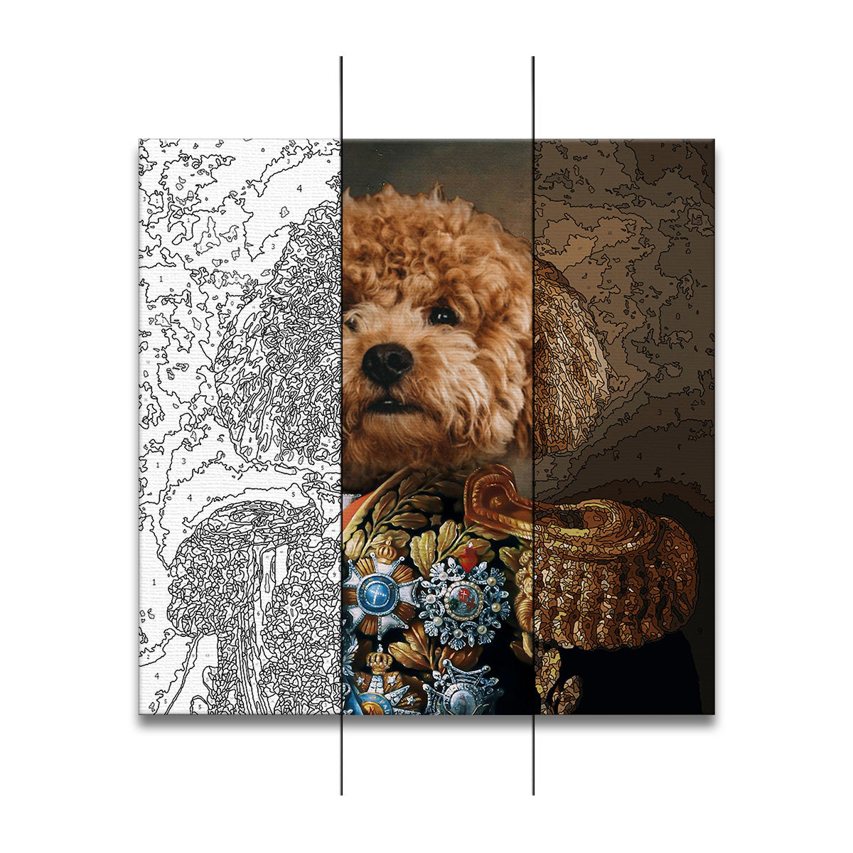 Royal Pets - Kit de peinture par numéros personnalisé pour chien