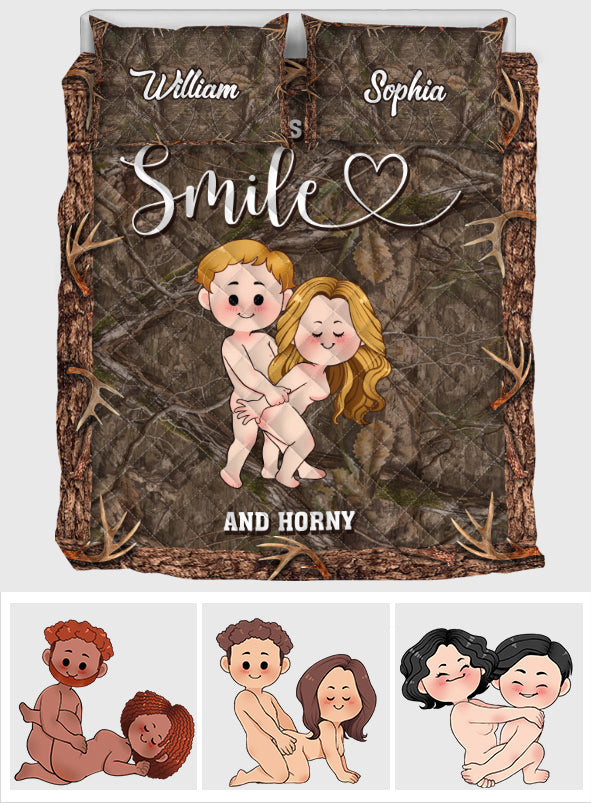 You Make Me Smile - Personalized Hunting Quilt Set