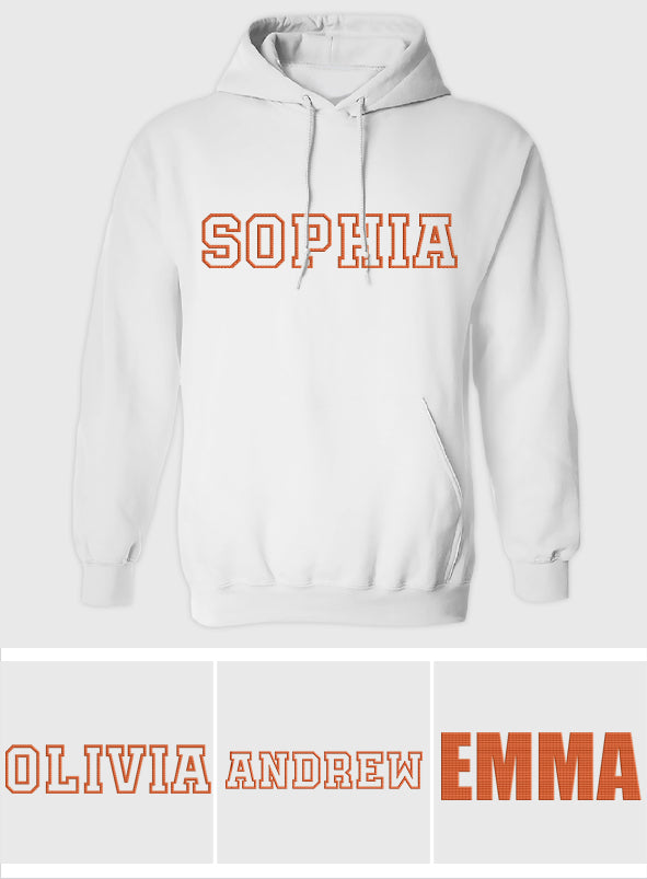 Custom Name - Personalized Couple Embroidered Hoodie