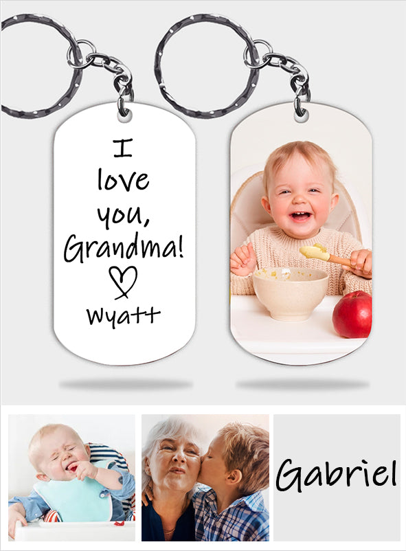 I Love You Grandma - Personalized Grandma Stainless Steel Keychain