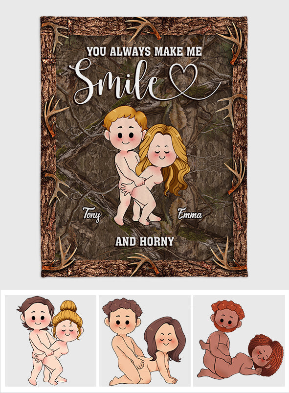 You Make Me Smile - Personalized Hunting Blanket