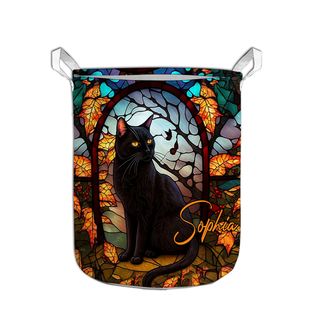 Black Cat - Personalized Black Cat Storage Basket