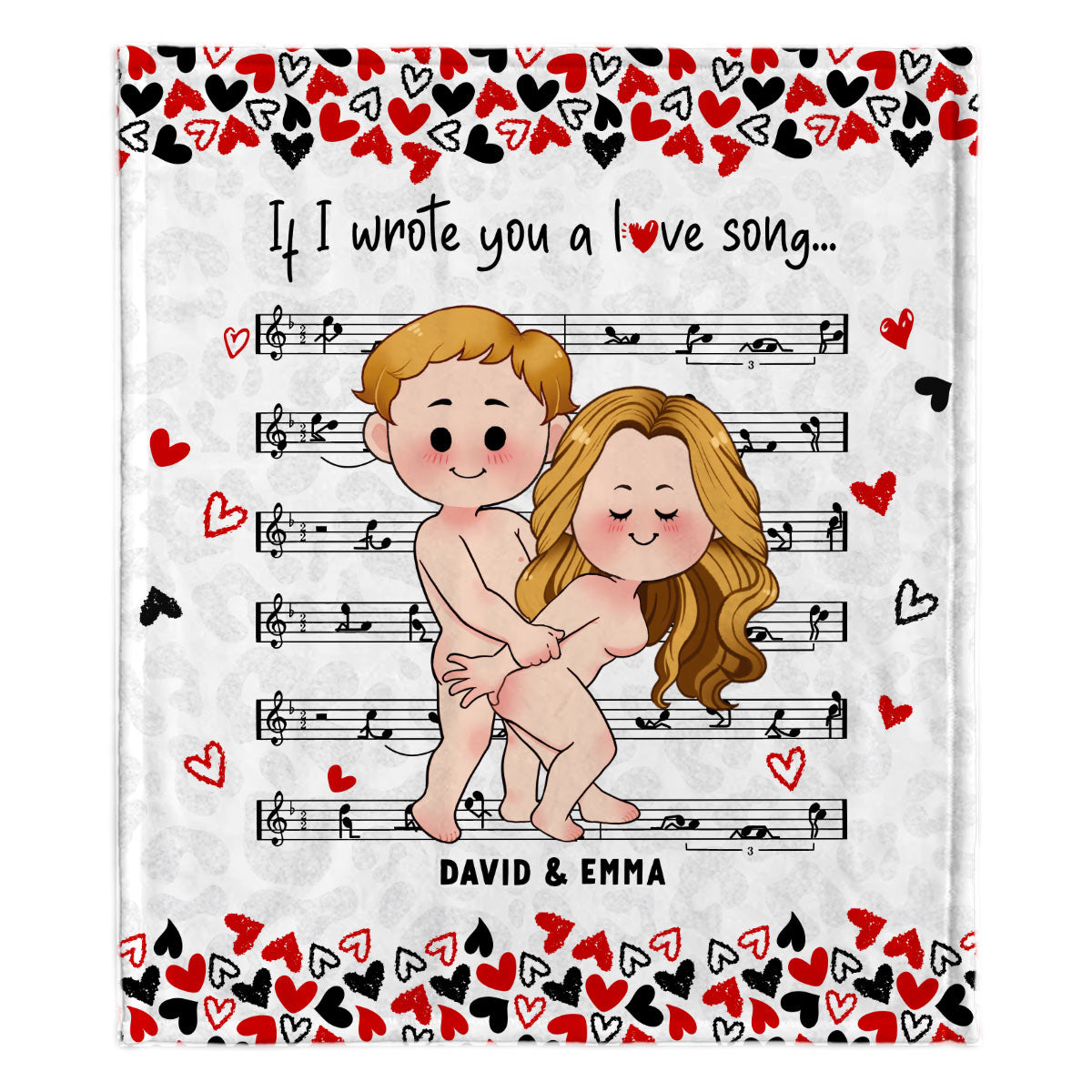 If I Wrote You A Love Song - Personalized Couple Blanket