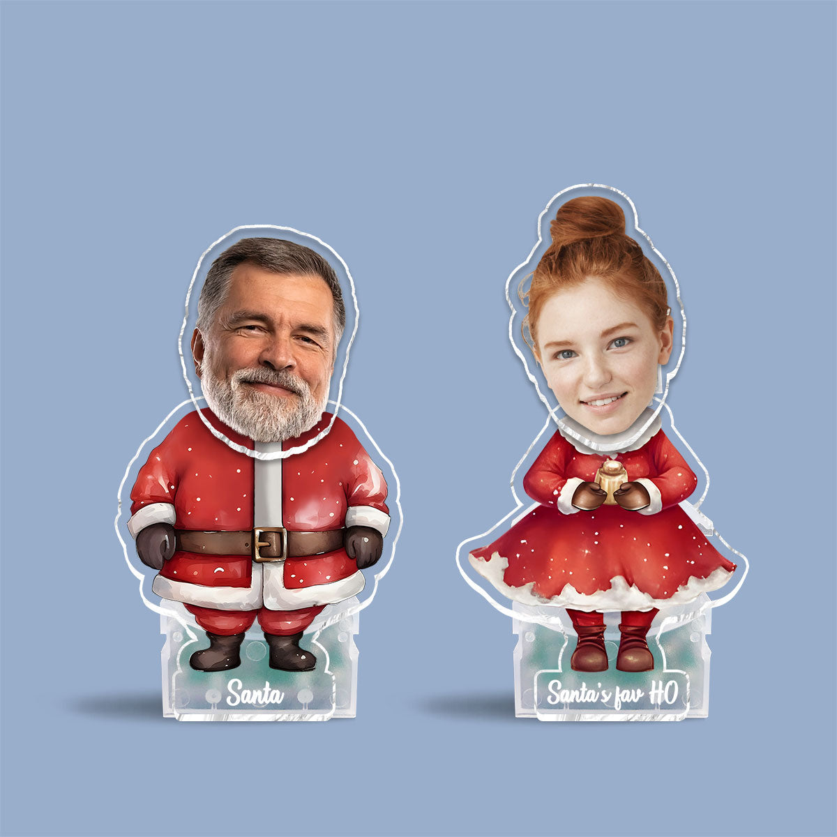 Santa And Santa's Favorite Ho - gift for husband, wife, boyfriend, girlfriend - Personalized Custom Shaking Head