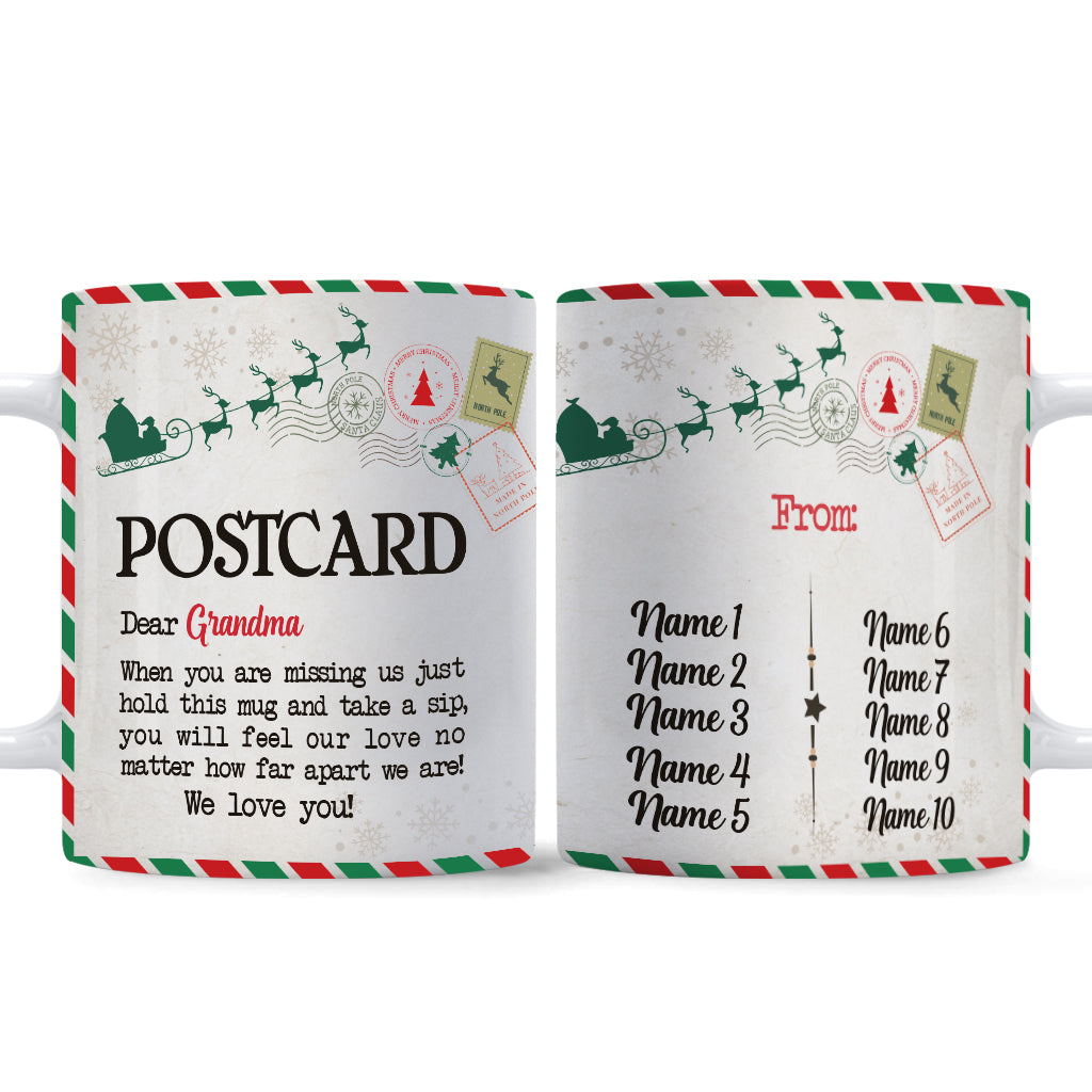 Postcard To Grandma/ Nana/ Mimi/ Gigi... - Personalized Grandma Mug