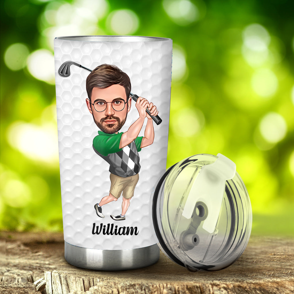 Swing Swear Drink Repeat - Personalized Golf Tumbler