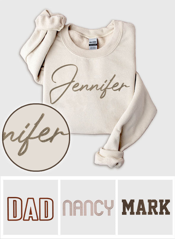 Custom Name - Personalized Granddaughter Embroidered Sweater