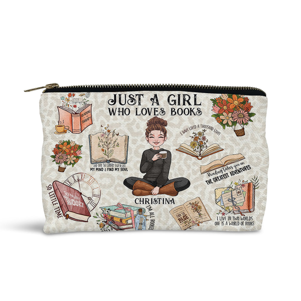 Just A Girl Who Loves Books - Personalized Book Pouch