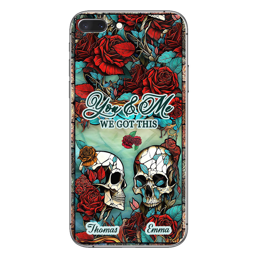 Skull Couple - Skull gift for husband, wife, boyfriend, girlfriend - Personalized Phone Case
