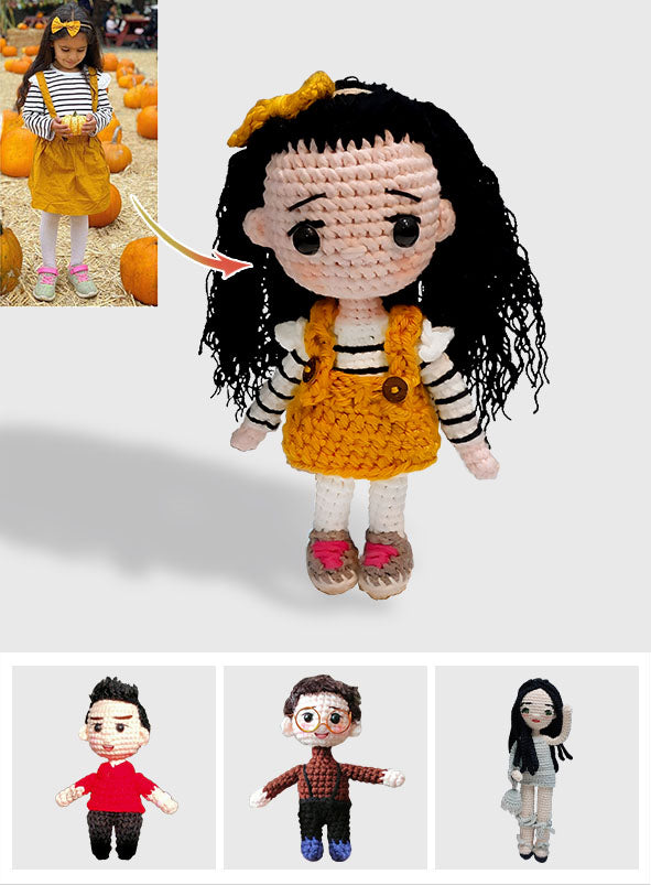 My Grandkids - Personalized Granddaughter Hand Knitted Doll