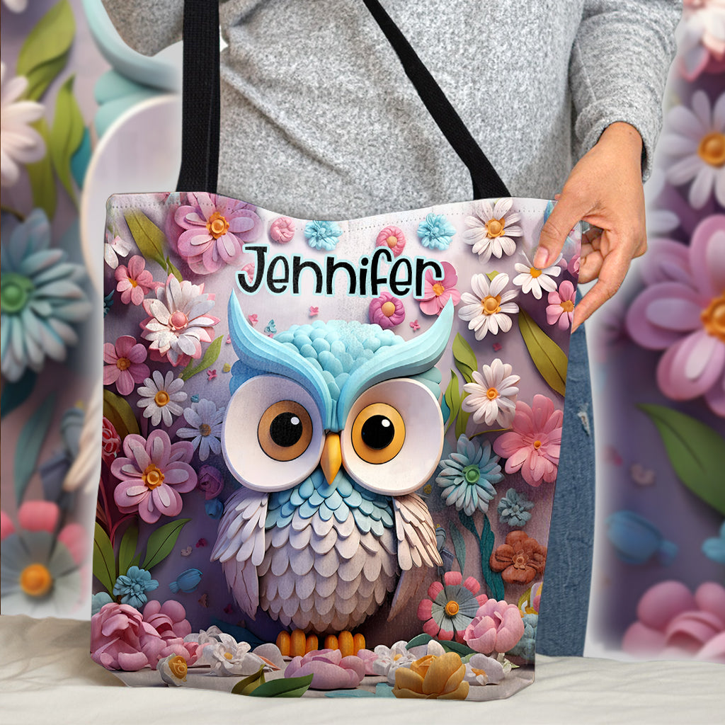 Cool Owl - Personalized Owl Tote Bag