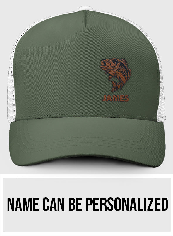 Bass Fishing Hat - Personalized Fishing Trucker Hat