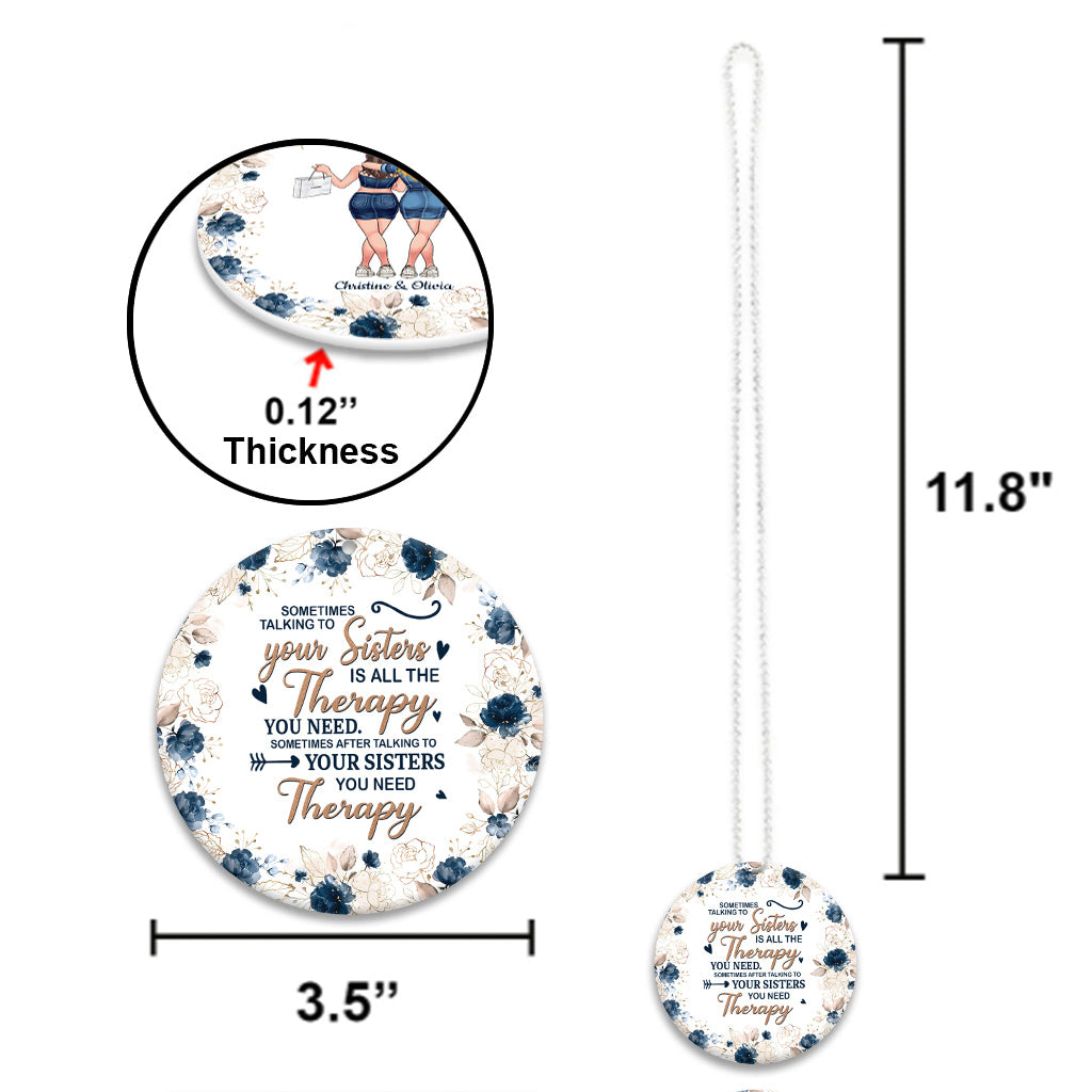 Talking To Your Sister - Personalized Bestie Car Ornament