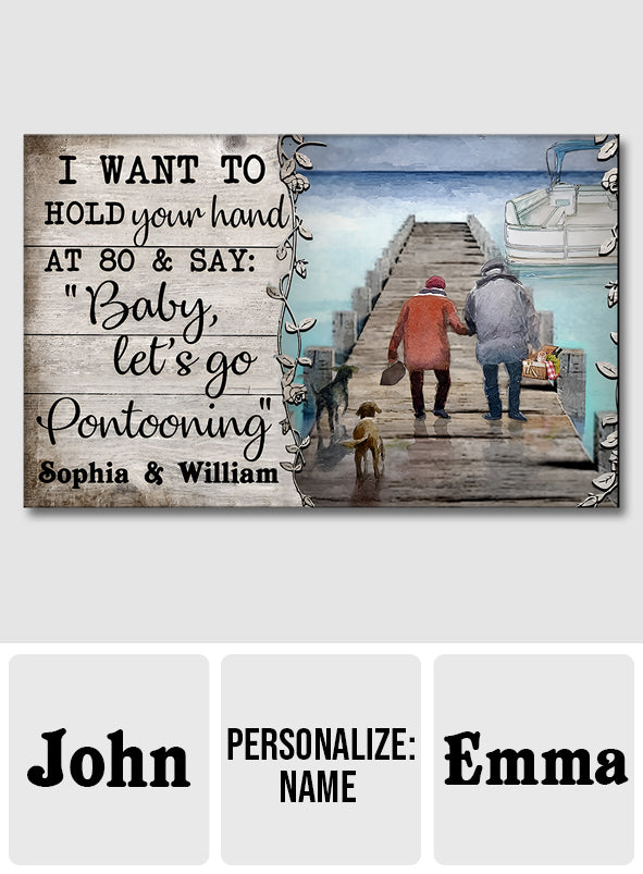 Auf zum Pontonbootfahren – Personalisierte Ponton-Leinwand und Poster