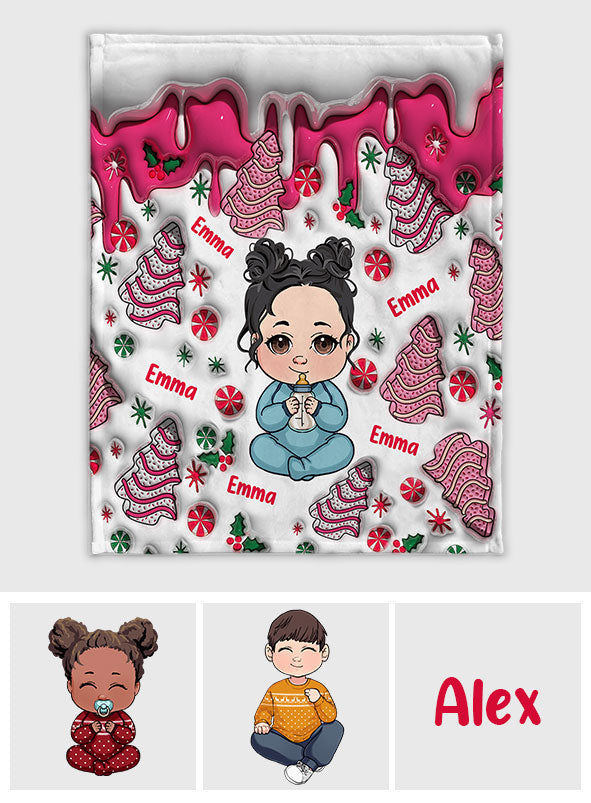 Merry Christmas Kids - Personalized Kid Blanket