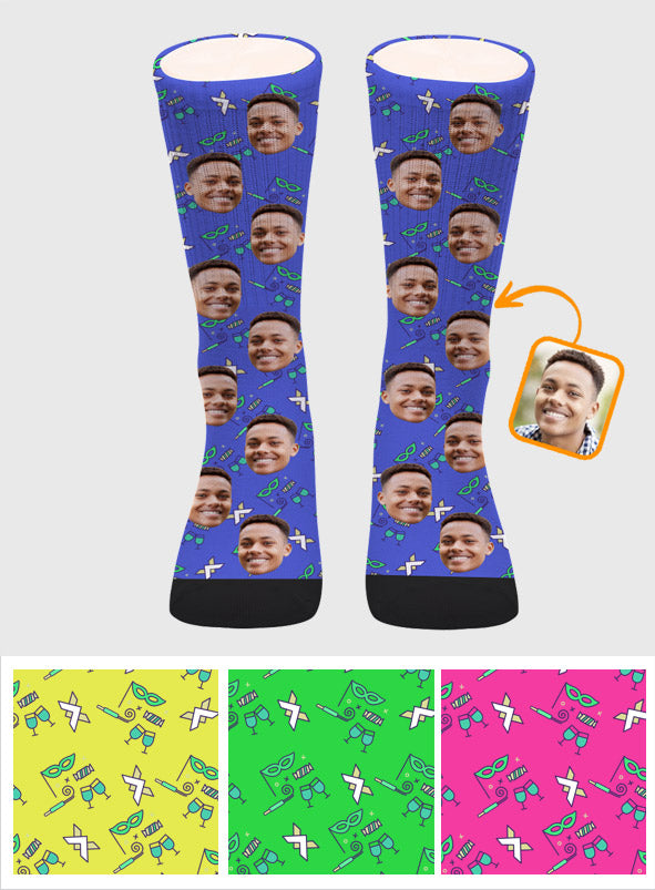 Chaussettes personnalisées pour fils - Motifs de fête personnalisés