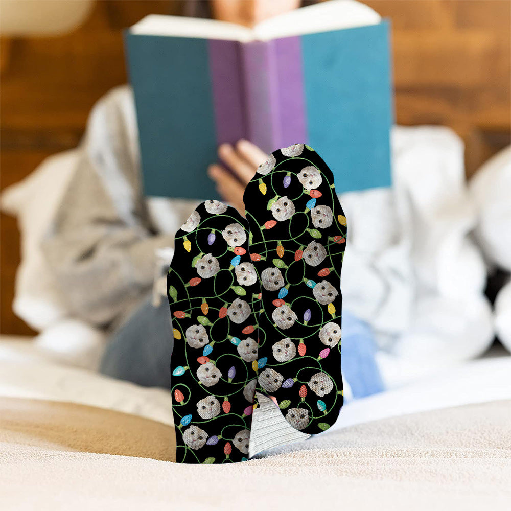 Merry Christmas - Personalized Cat Socks