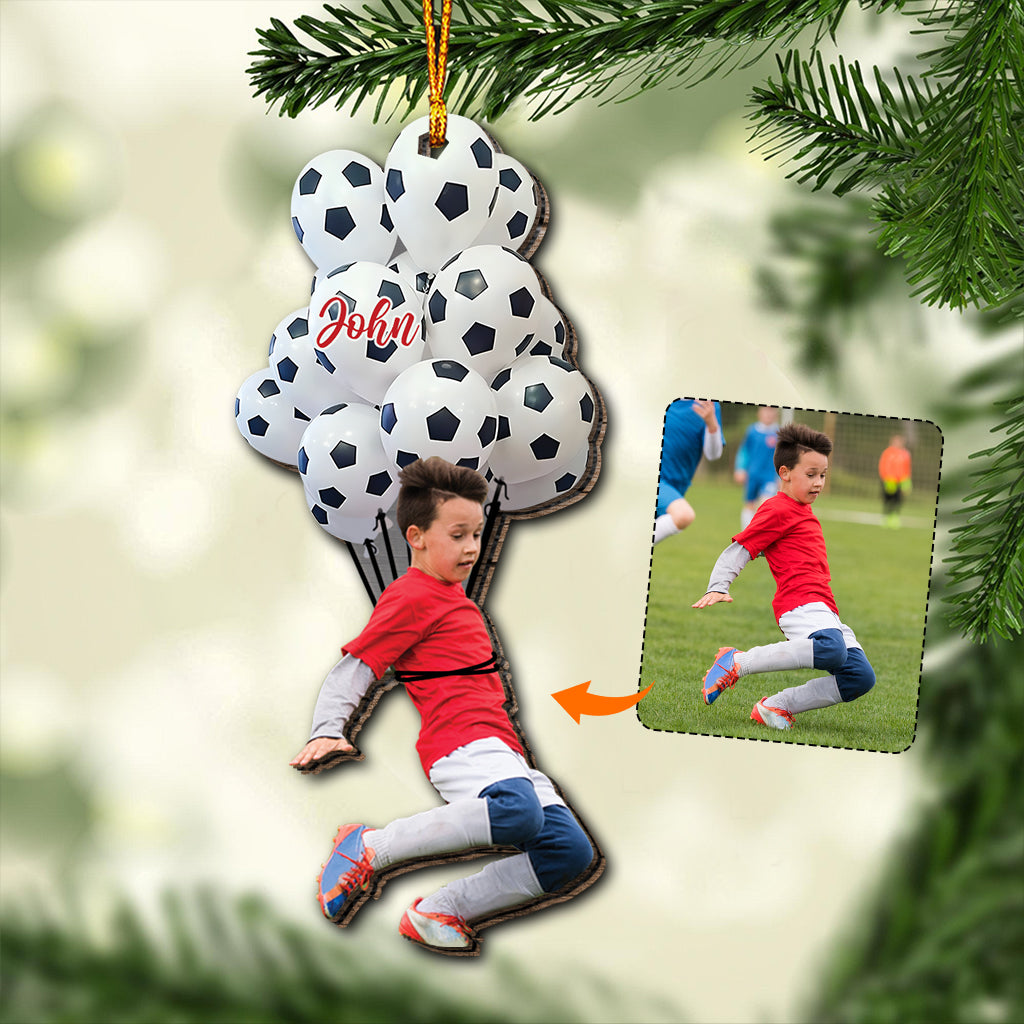 Happy Football Player - Personalized Football Ornament