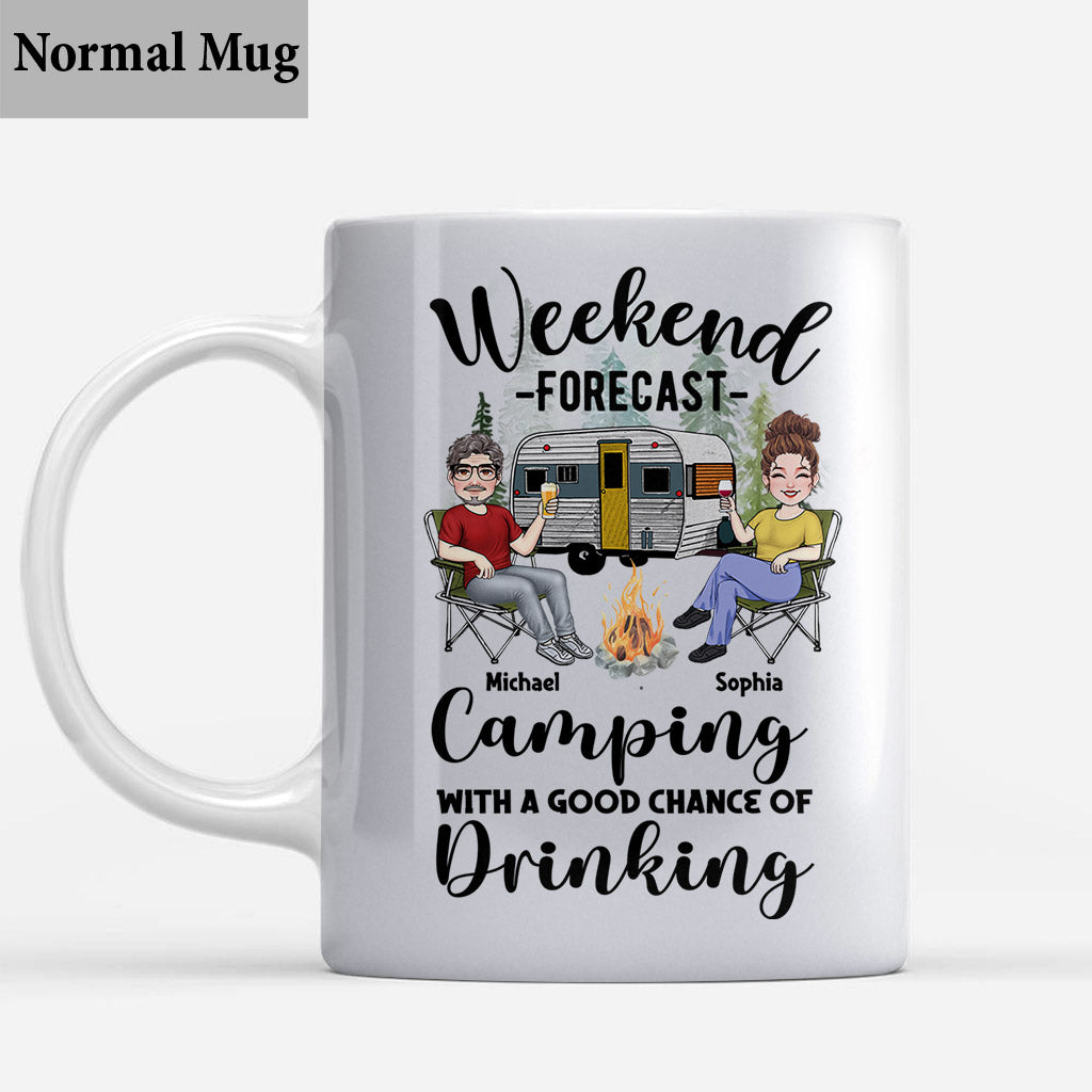 Weekend Forecast - Personalized Camping Mug