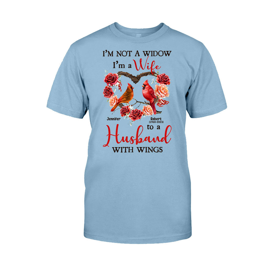 I'm A Wife To A Husband With Wings - Personalized Memorial T-shirt & Hoodie