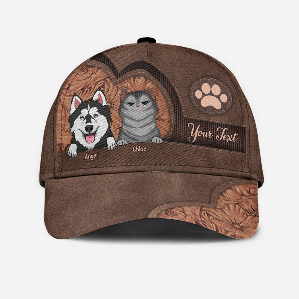 Dog Cat Personalized Cap - Gift for dog lovers, dog lover, cat lover - Personalized Classic Cap