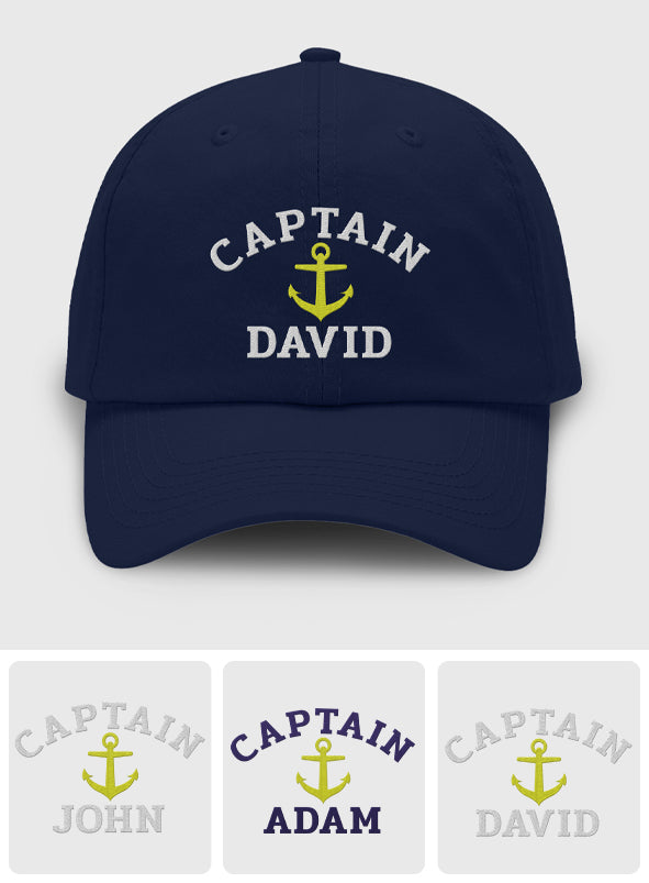 Capitaine - Casquette classique brodée personnalisée pour croisière