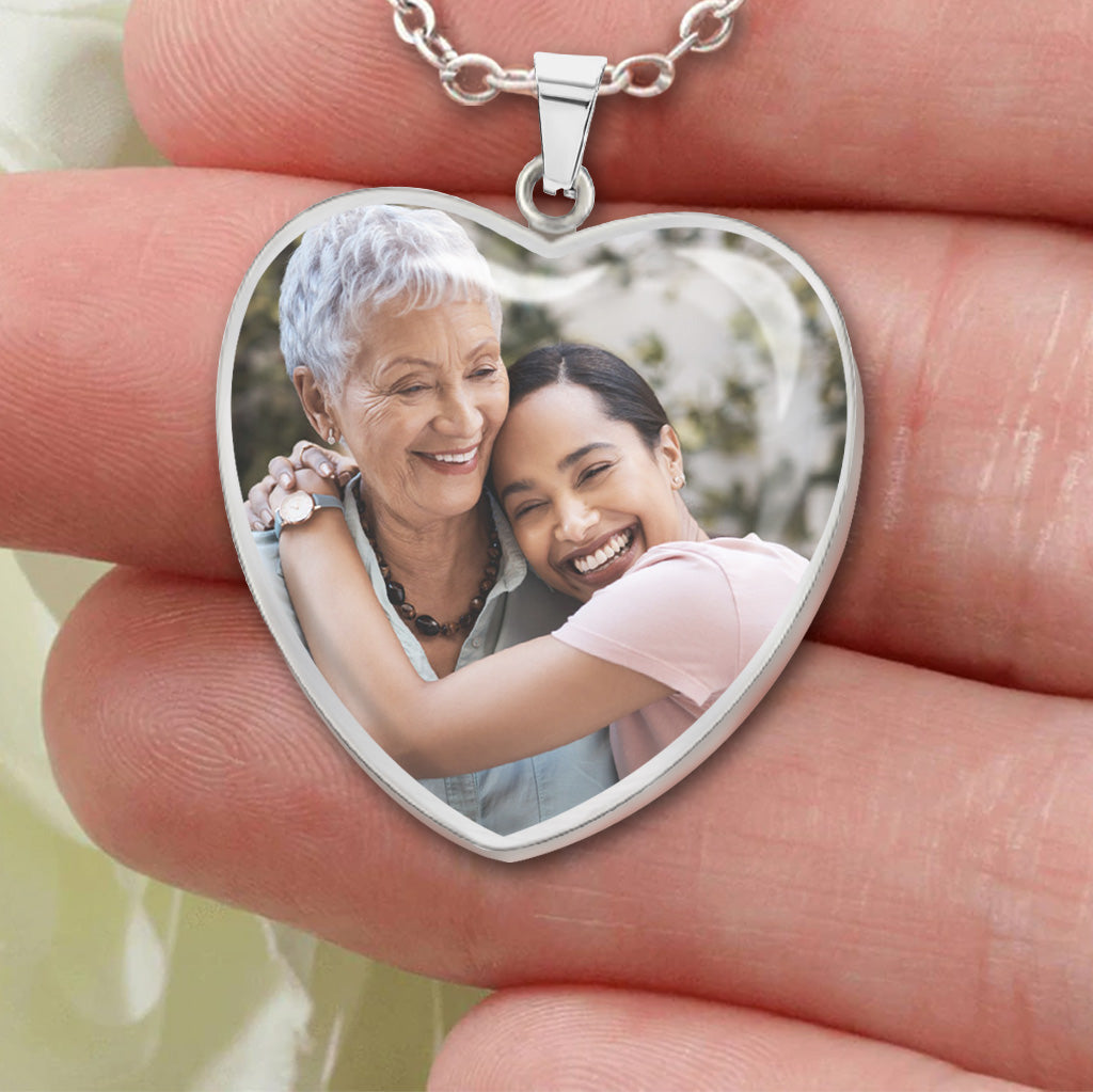 Thank You Mum - Gift for mom, grandma, wife, girlfriend, daughter - Personalized Heart Pendant Necklace