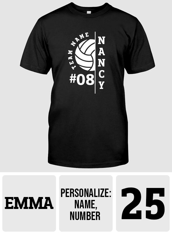 Volleyball lieben – Personalisiertes Volleyball-T-Shirt und Hoodie