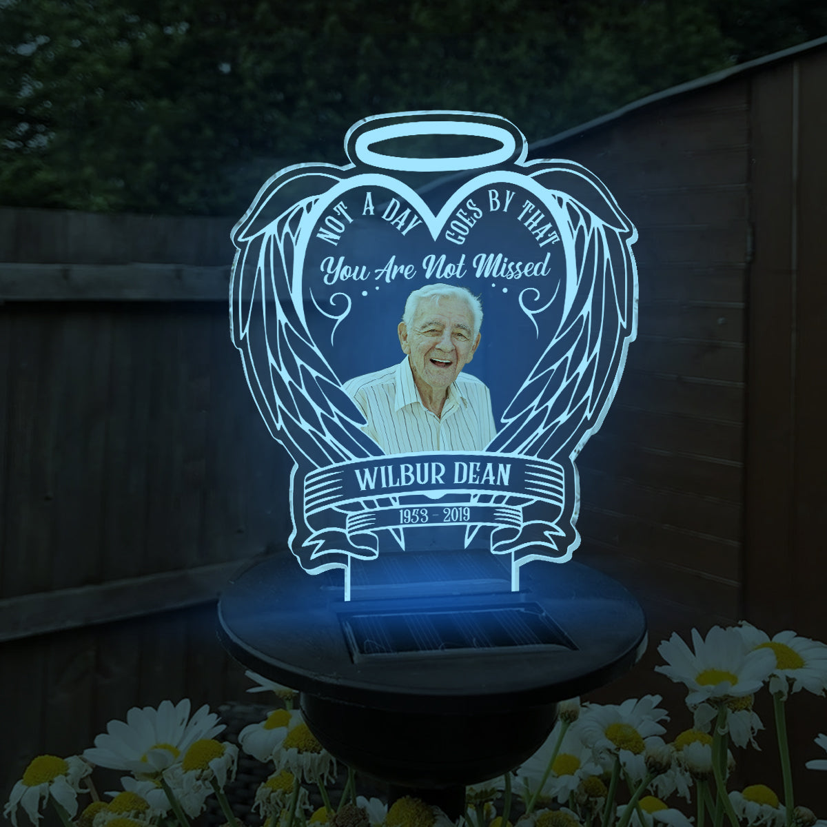 Not A Day Goes By That You Are Not Missed - Memorial gift for loss of - Personalized Garden Solar Light