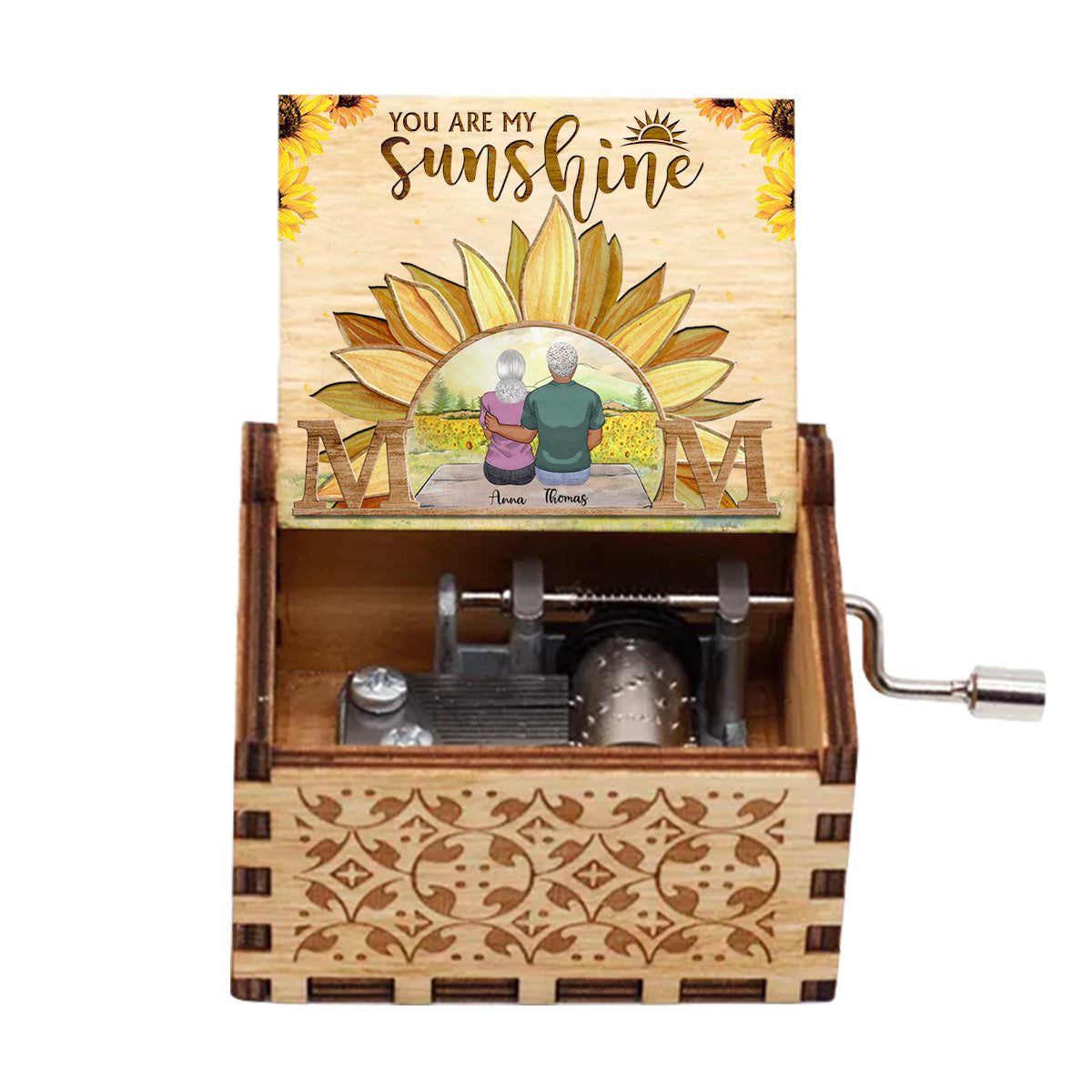 You Are My Sunshine - Personalized Mother Hand Crank Music Box