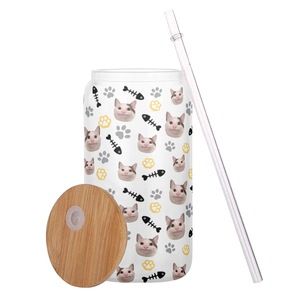 Everything Tastes Better - Personalized Cat Can Glass