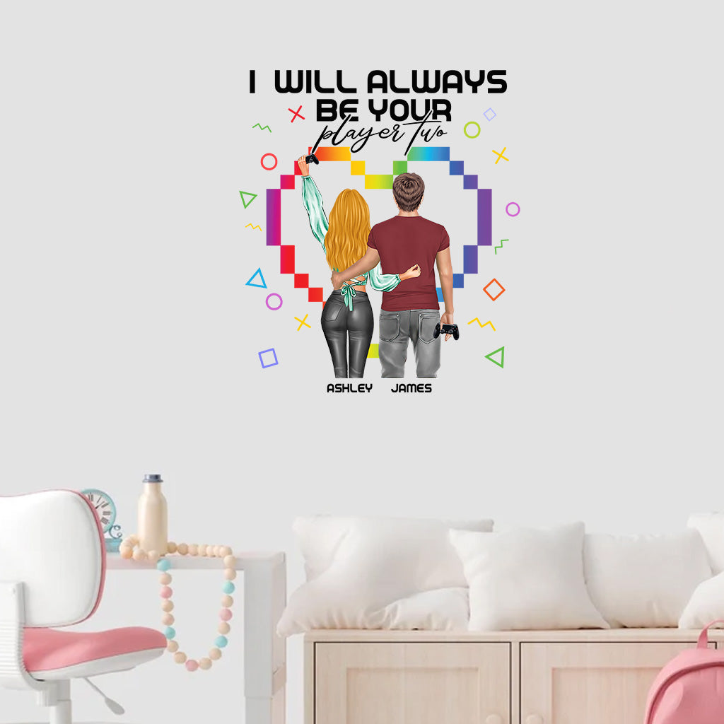 I Will Always Be Your Player Two - Personalized Video Game Decal Full