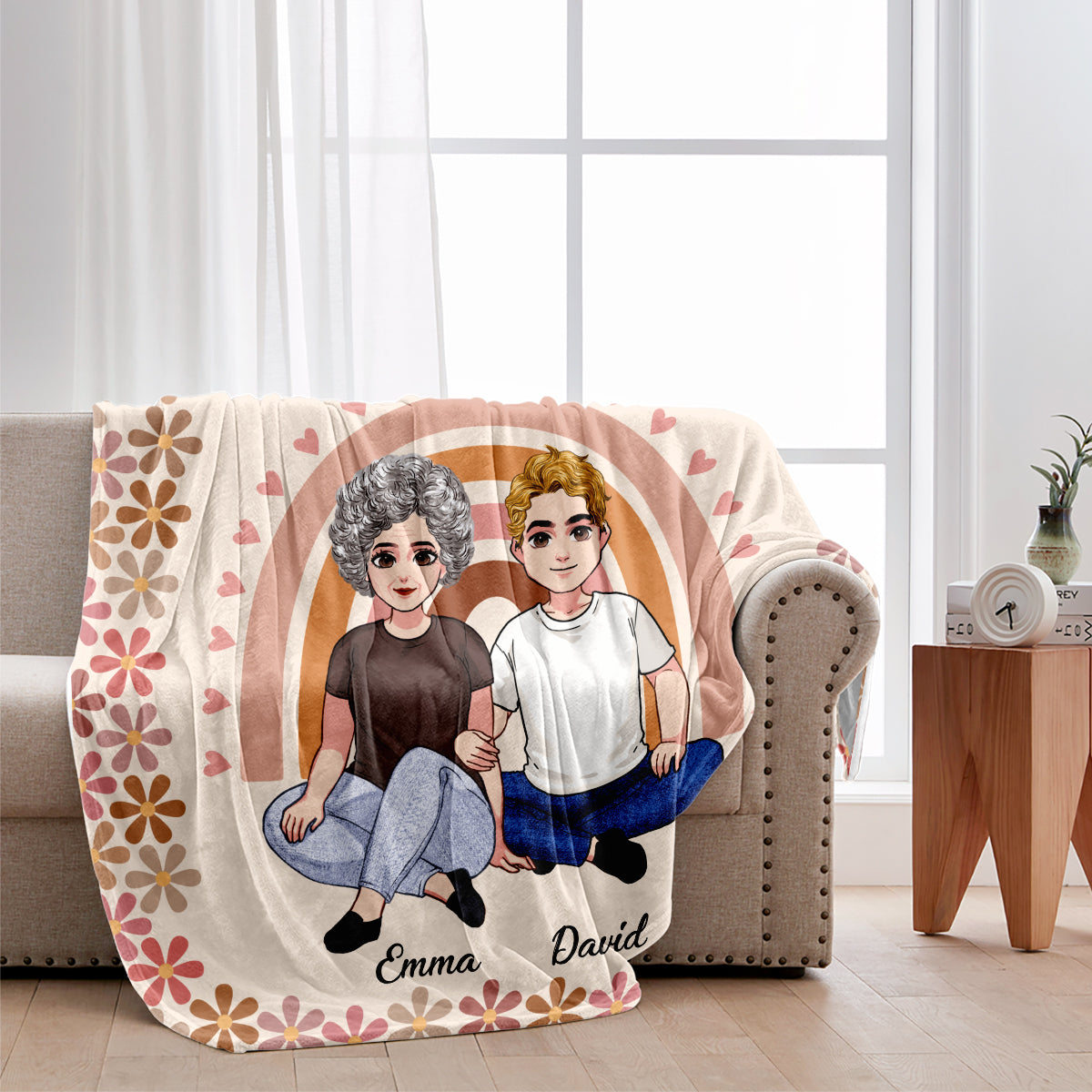 We Hope Everytime You Snuggle This Blanket - Gift for mom, grandma - Personalized Blanket